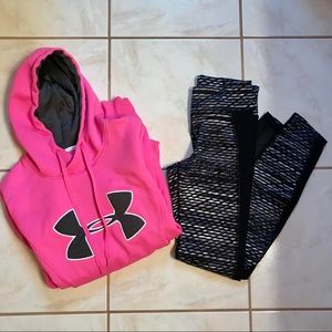 OUTFIT BUNDLE: UNDER ARMOUR LEGGINGS & SWEATSHIRT